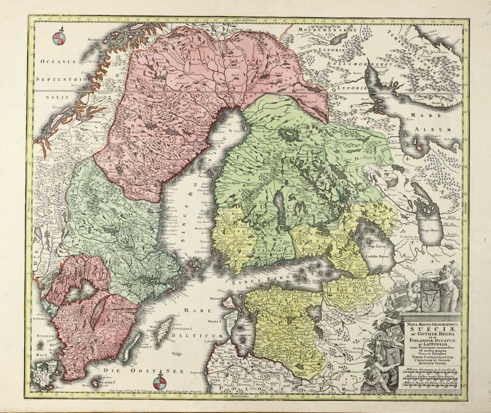 Nova Mappa Geographica Sueciae Ac Gothiae Regna Ut Et Finlandiae