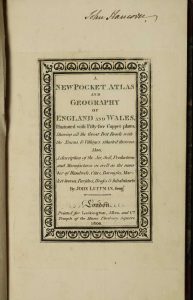 A New Pocket Atlas and Geography of England and Wales, Illustrated with Fifty-five Copper plates, Shewing all the Great Post Roads ...