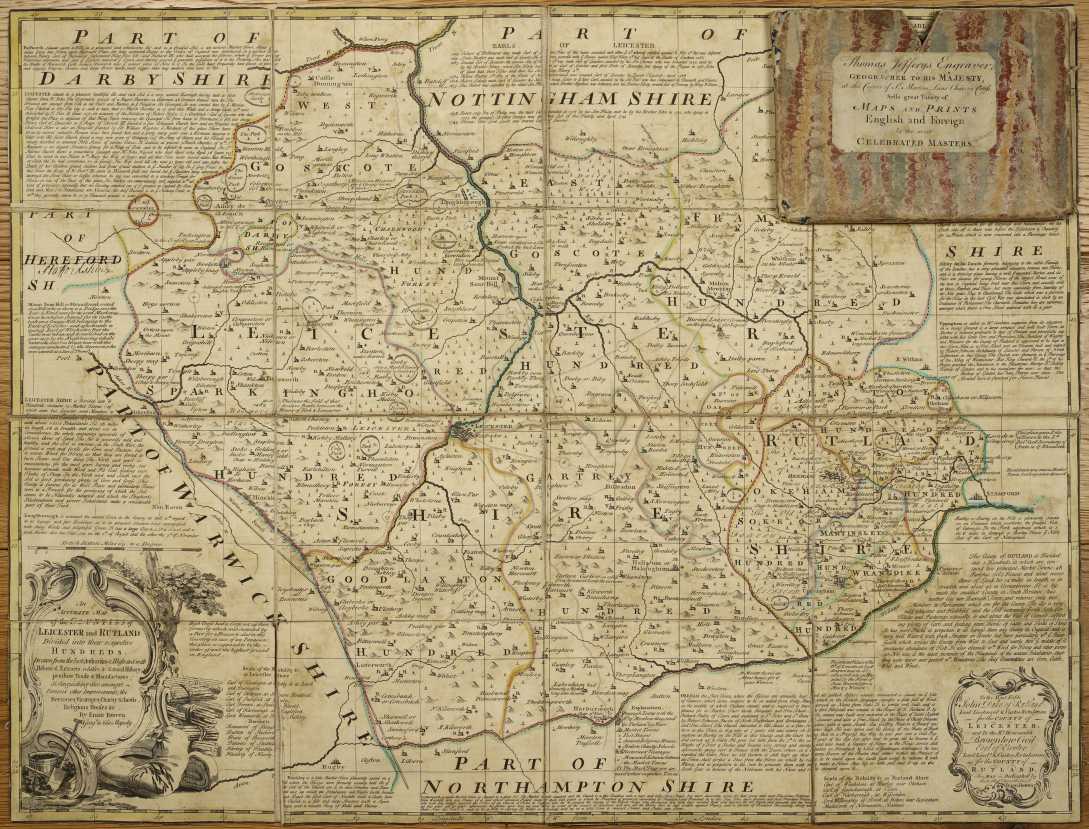 An Accurate Map of the Counties of Leicester and Rutland Divided into ...