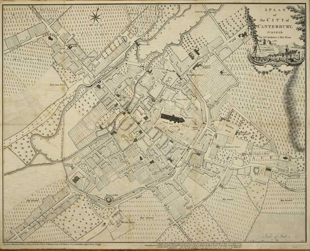 A Plan Of The City Of Canterbury