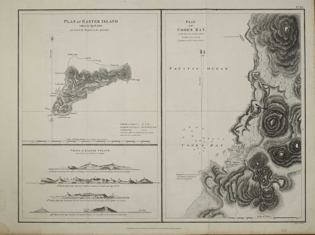 Plan of Easter Island Taken in April 1786 [on sheet with] Plan of Cook ...