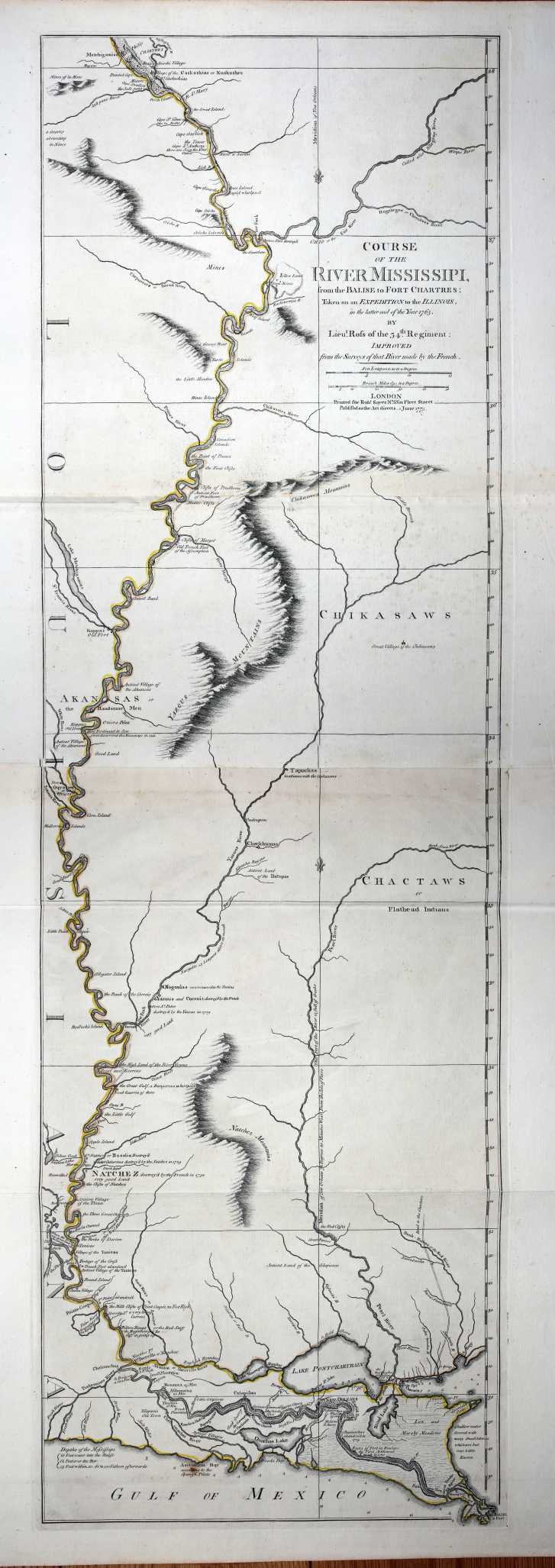 Course of the River Mississippi from the Balise to Fort Chartres; Taken ...