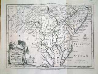 A Map of Maryland with the Delaware Counties and the Southern Part of ...