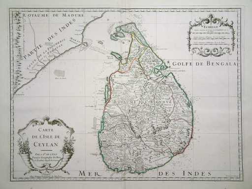 Carte De L'isle De Ceylan