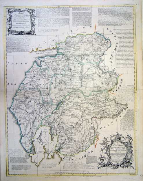 A New Map of the Counties of Cumberland and Westmoreland Divided into ...