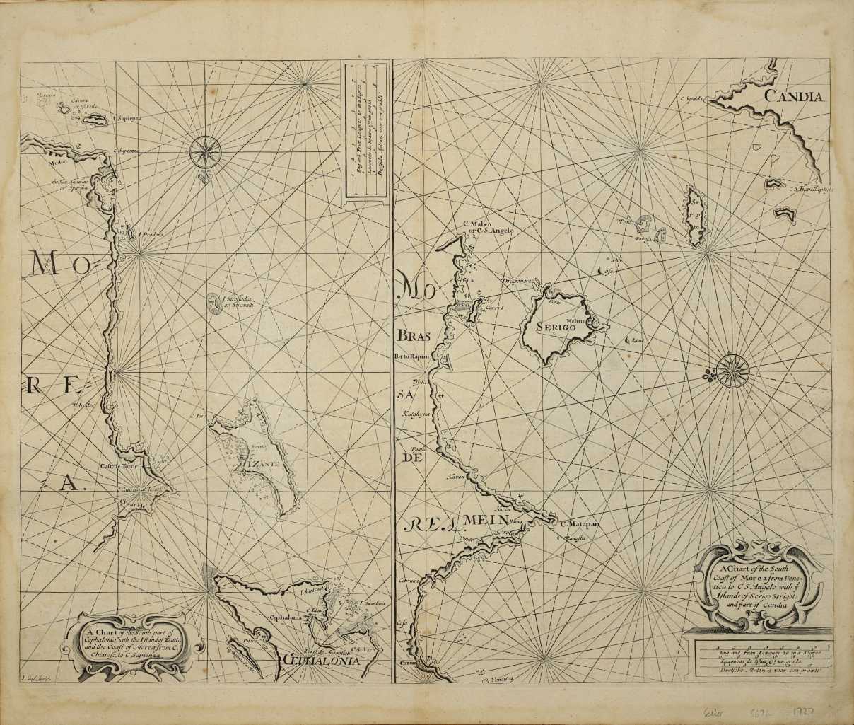 A Chart of the South Part of Cephalonia, with the Island of Zante and ...