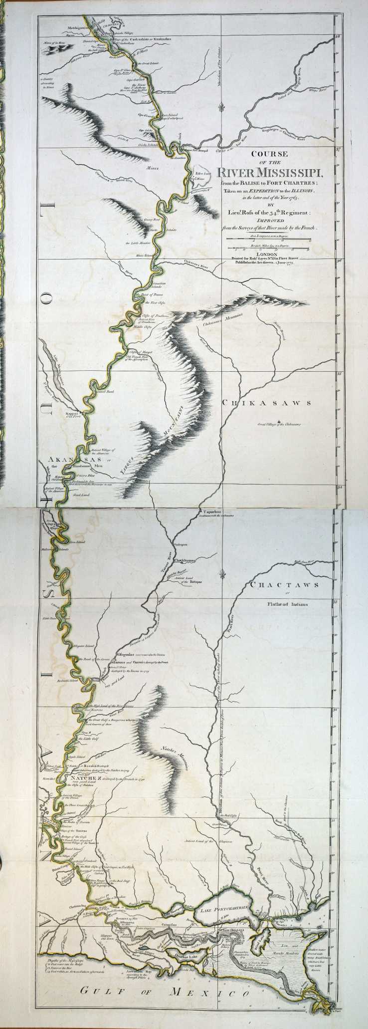 Course of the River Mississippi from the Balise to Fort Chartres; Taken ...