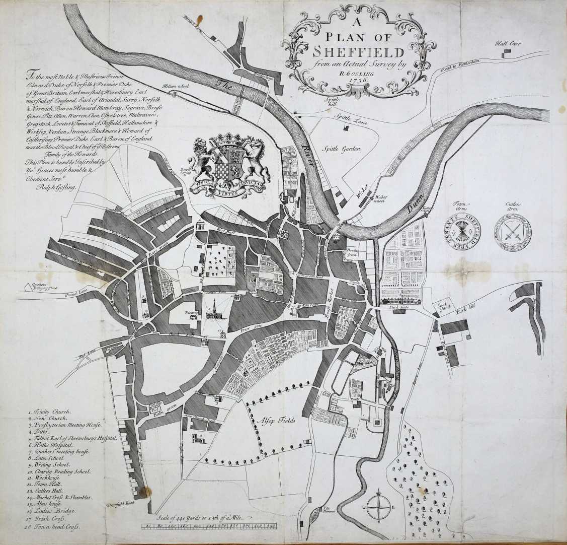 A Plan of Sheffield from an Actual Survey by R. Gosling