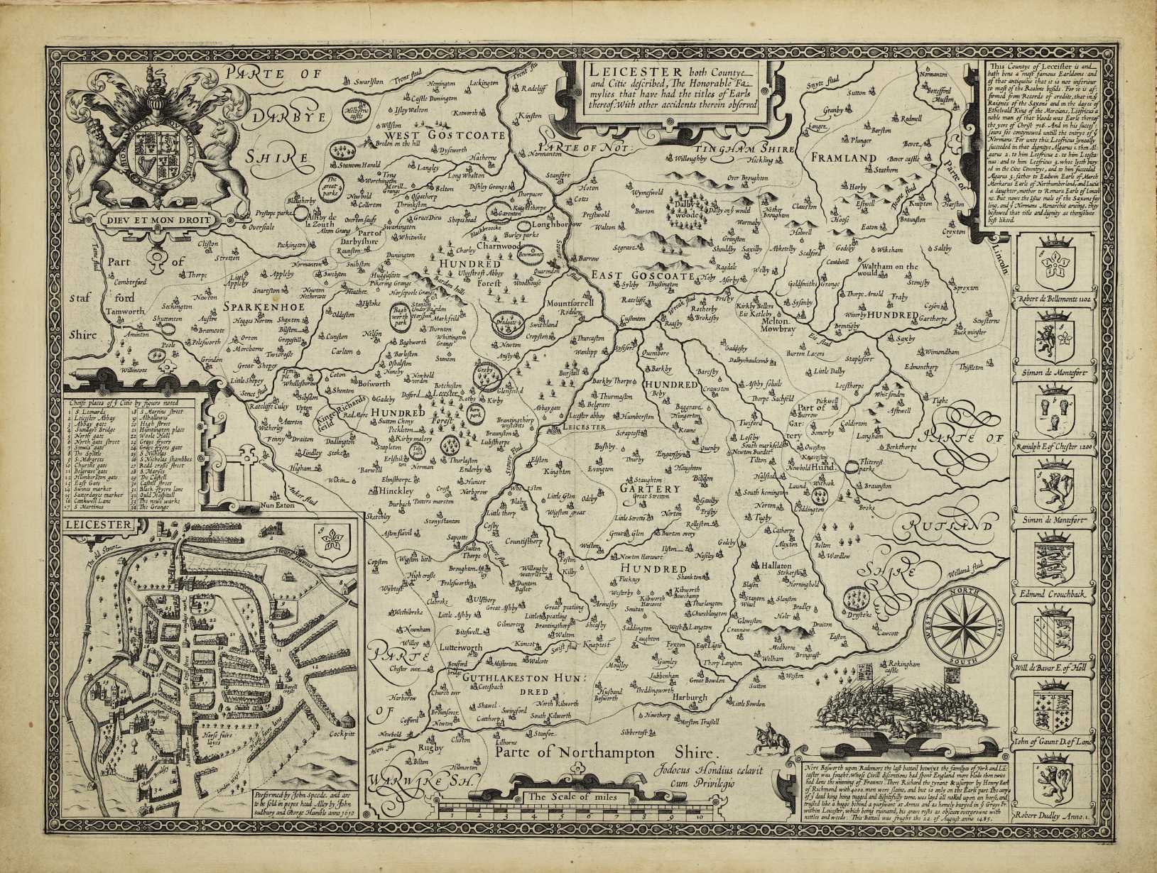 Leicester both Countye and Citie described