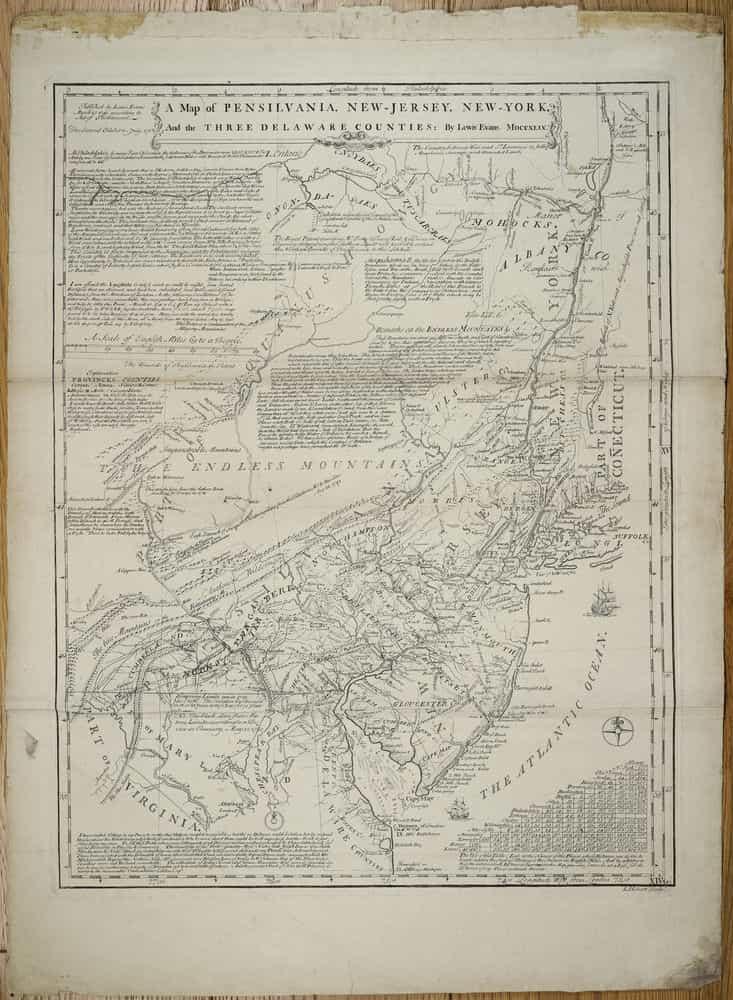 A Map of Pensilvania, New-Jersey, New-York, and the Three Delaware Counties