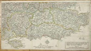 A Mappe of Kent, Southsex, Surrey, Middlesex, Barke and Southampton Shire & the Ile of Wight, Part of Essex & Wiltshire, etc.