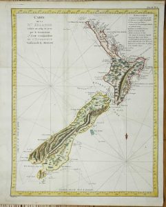 Carte de la Nle. Zelande visitee en 1769 et 1770 par le Lieutenant J.Cook Commandant de L'Endeavour
