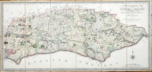 A Topographical Map for the County of Sussex; from the Large Survey in four Sheets