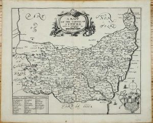 A Mapp of the County of Suffolk with its Hundreds