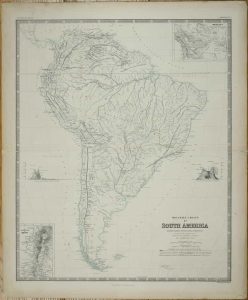 Mountain Chains of South America according to Humbold, Pentland, Eschwege, D'Orbigny, Bach &c. Extended from the Original Designs of Professor Berghaus, Berlin, by A K Johnston, FRGS