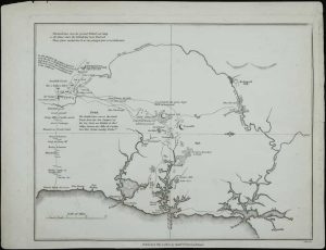 (Untitled map of the region around Botany Bay and Sydney Harbour)